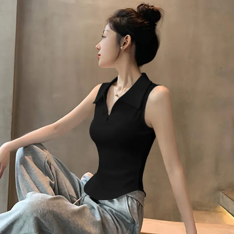 黑色外穿吊带背心女2025夏季新款无袖设计感小众内搭上衣服