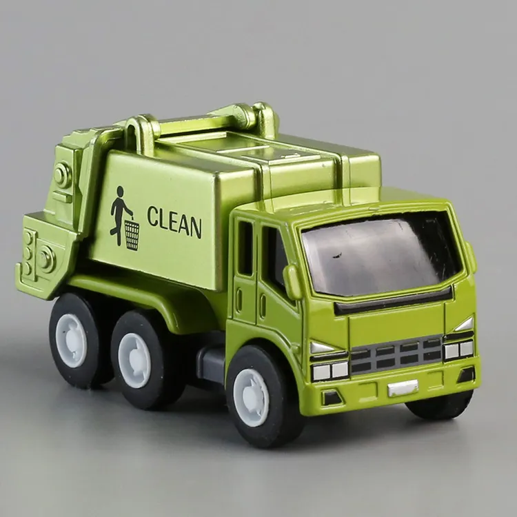 迷你合金环卫车儿童模型男孩宝宝城市回力小汽车运输车口袋玩具车