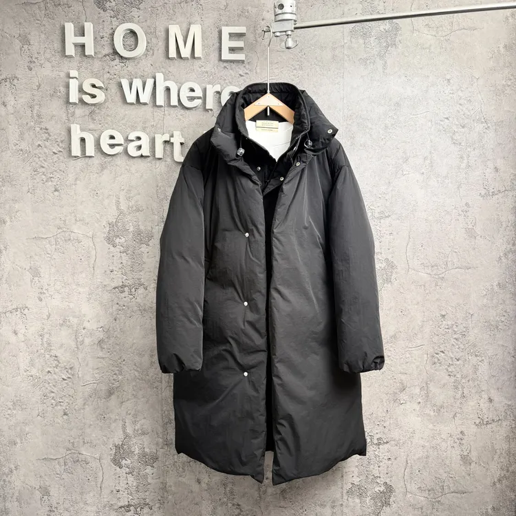 冬季新款男士90白鸭绒长款羽绒服保暖假两件设计双领高级大气百搭