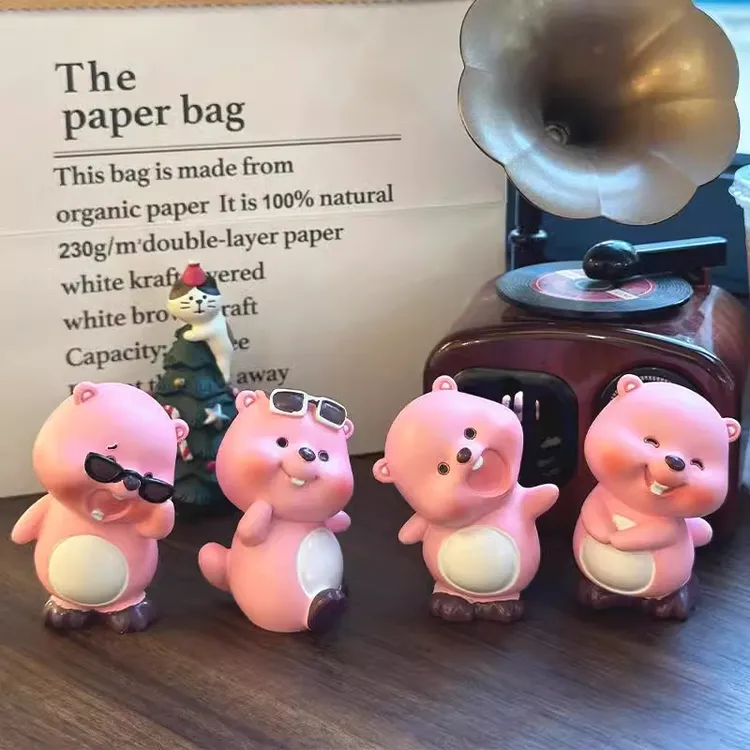 loopy小海狸车载手办生日情人节礼物露比精致送礼生日礼物玩偶