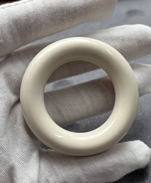 天然猛犸牙/甜甜圈手把件52*10.6mm/保真假一赔四