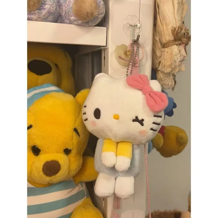 猫猫眨眼挂件hellokitty公仔kt毛绒玩具凯蒂猫玩偶书包背包挂饰yj