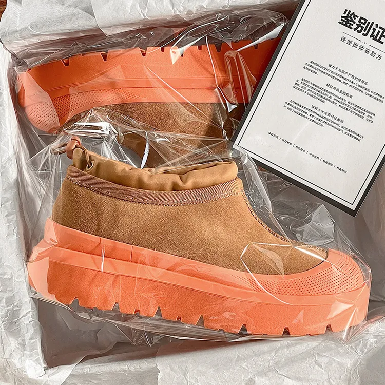 厚底雪地靴皮毛一体冬季加绒加厚保暖2025新款棉靴防滑男女款棉鞋