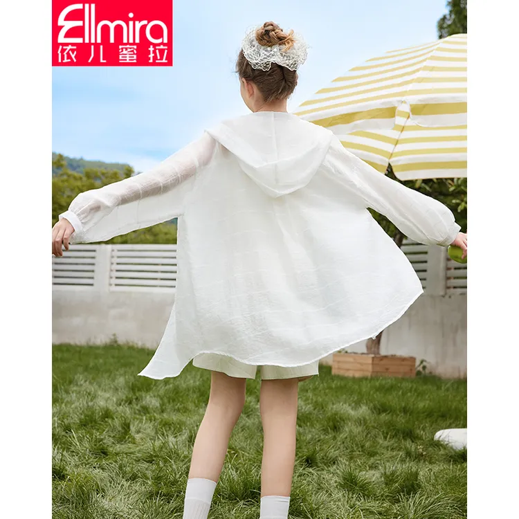 8331女童防晒衣连帽儿童开衫外搭2025新款女孩洋气夏天轻薄空调衫