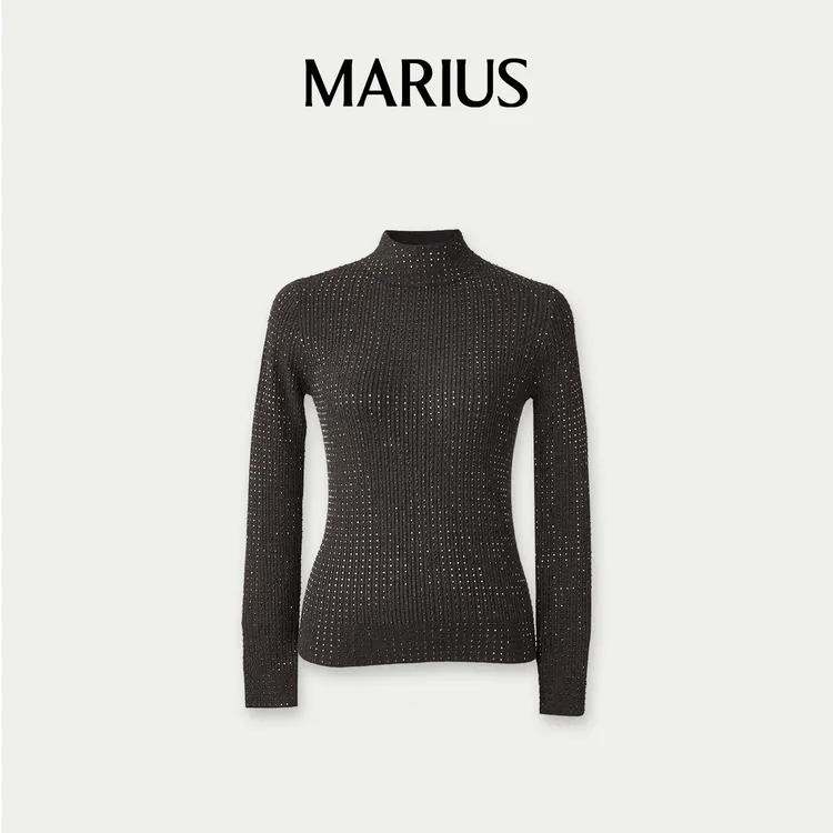 MARIUS“万人迷”长袖时尚修身半高领设计师秋冬打底衫