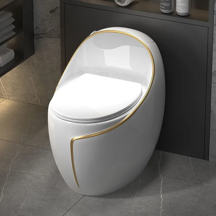 创新鸡蛋型个性创意家用卫生间虹吸式潮州马桶坐便器广东潮州马桶
