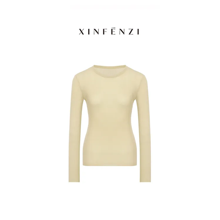 【暖光】XINFENZI 抽条组织金银丝羊毛套头毛衣 51349