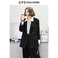 【赵老板专属】太平鸟女装秋季新款品质感廓形西装A1BAE3362