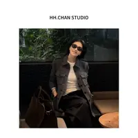 HH.CHAN“格雷凛冽”100%意大利进口定制羊毛格雷系中长款外套6365