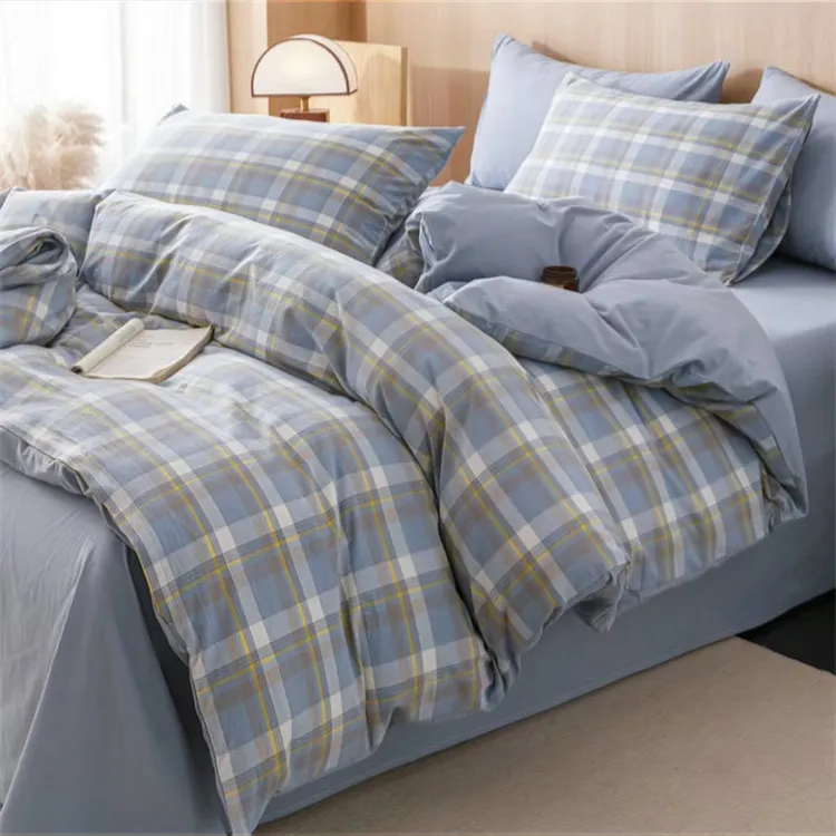 秋冬加厚斜纹四件套床单被套床上用品单人学生宿舍被罩简约4件套