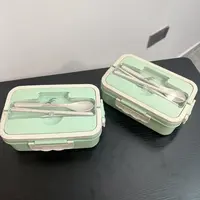 【618专享价】（随机颜色）小麦可微波炉加热饭盒两个家用【汤家限定】