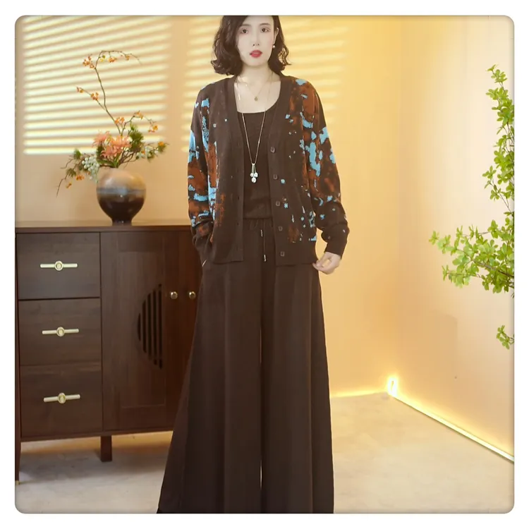 【X002】2025新款山羊绒时尚百搭宽松针织外套