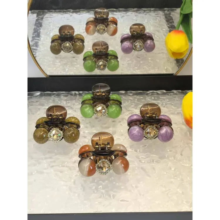 诗泊雅 抓夹边夹鲨鱼夹复古港风日韩法式女百搭发夹头饰