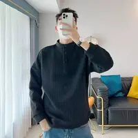 D02(拼色款不拼色混发）男女秋冬季立领常规华夫格长袖卫衣百搭390