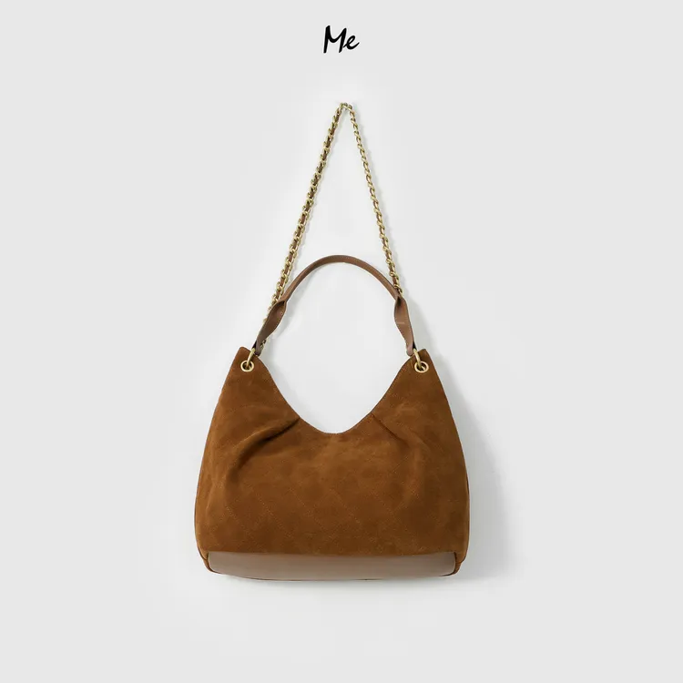 ME【真皮小香腋下包】奢牌感牛反绒大容量百搭时尚真皮包包MESA0652