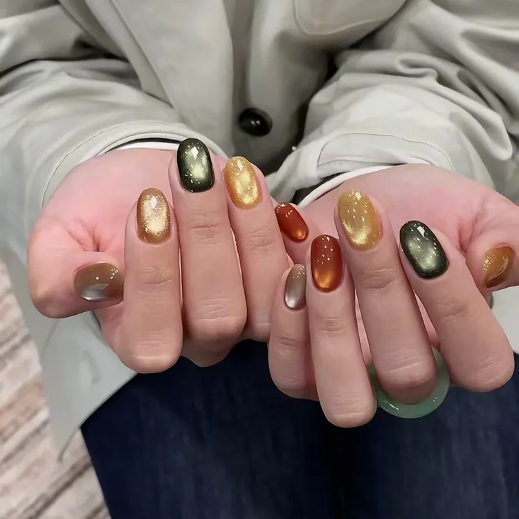 AUTO· 【古珠宝】显白纯欲高定高级日式美甲师纯手工制作穿戴美甲