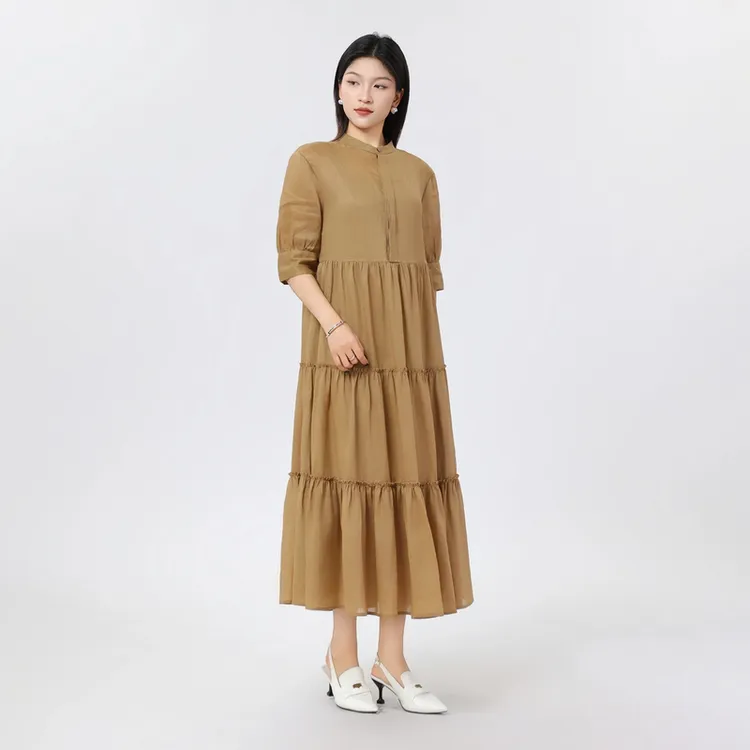 AMASS/阿玛施春夏新款气质中长裙宽松百搭连衣裙（附内搭）550061