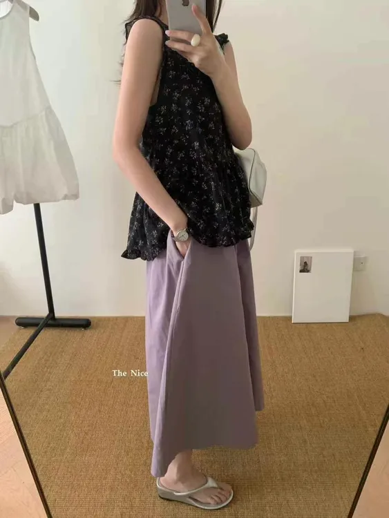 大版型发财裙裤韩版八分裤