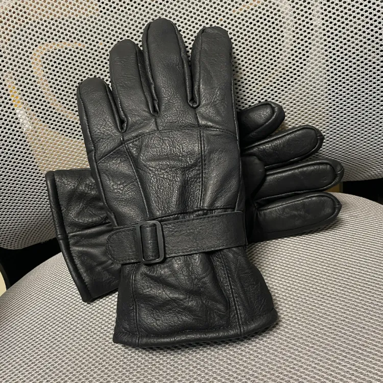 YICI/忆赐厚款 真皮手套男士加绒加厚羊皮手套保暖骑行摩托车冬季