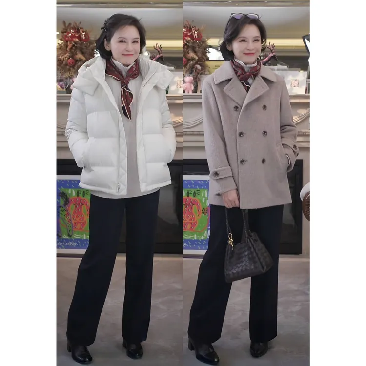 我是摩羯 摩登西裤 厚复古老钱绵羊毛直筒连腰秋冬裤