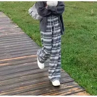 【雪豹感绒绒条纹裤】早秋新款！内毛圈绒绒感慵懒高腰条纹裤812
