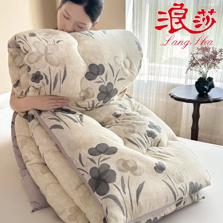 LangSha/浪莎A类双层纱加厚秋冬被单双人被芯学生宿舍床被子保暖M