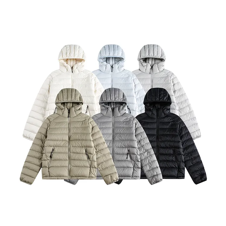 新国标90白鸭绒羽绒服女冬季新品美式轻薄排骨情侣外套上衣