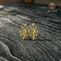 925银耳饰 【嘉一珠宝】地藏王菩萨锡杖耳钉原创精致百搭修饰