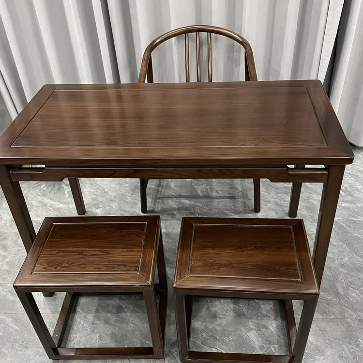 新中式老榆木实木简约书画桌写字台书桌茶桌，餐桌，办公桌电脑桌