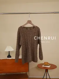 2025新款开衫款针织衫厚款毛针织衫衫花纱V领上衣1020