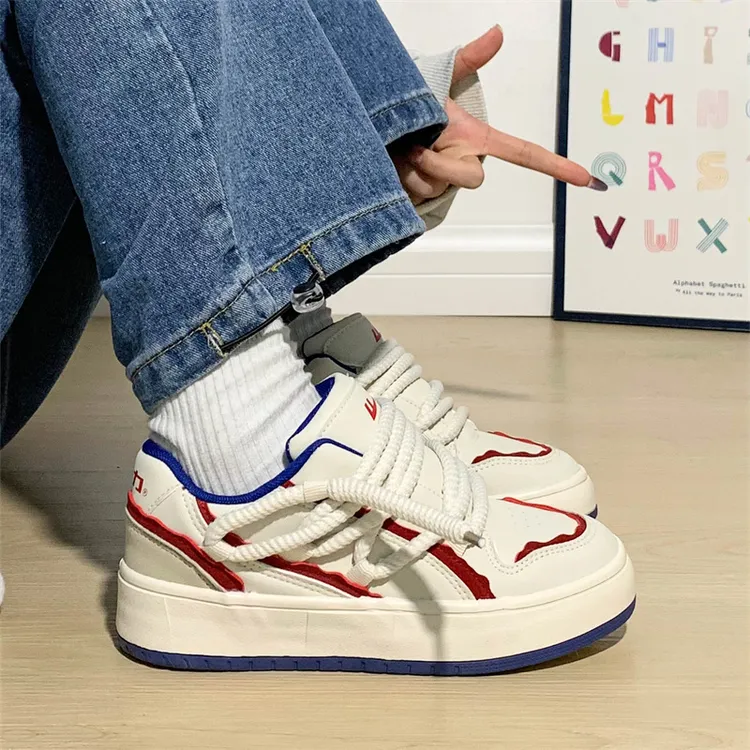 Warrior/回力厚底板鞋子美拉德运动休闲鞋女2025春季新款百搭女鞋