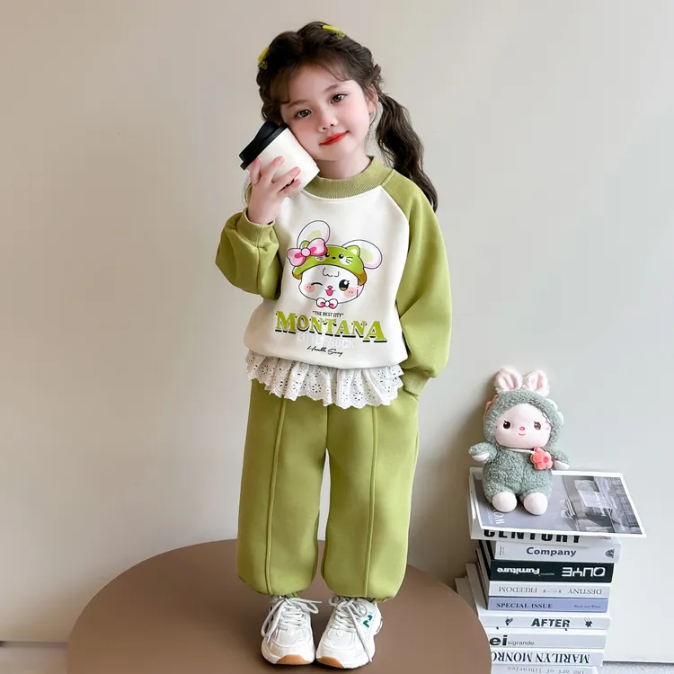 女童秋装套装2025新款4-6岁幼儿园潮款小童女宝春秋季洋气两件套