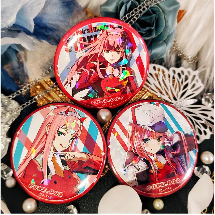 国家队02DARLING in the FRANXX 二次元动漫周边吧唧镭射徽章谷子