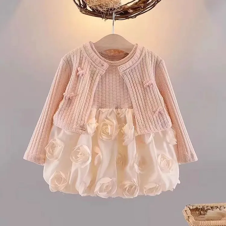 巴拉巴拉男孩女孩女童秋装两件套连衣裙2025新款婴儿小宝宝0-4周