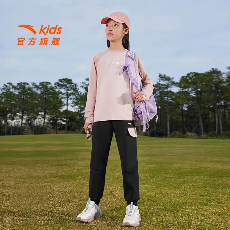 安踏儿童2025年春季新款舒适柔软亲肤运动裤时尚百搭362516710