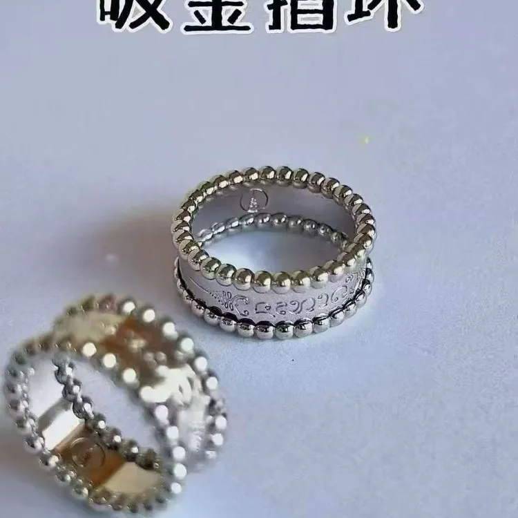 合金戒指 泰国清迈吸金指环古兰纳银庙戒指老料镀铂金男女情侣装