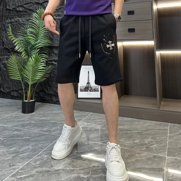 毛圈面料短裤宽松夏季重工男士短裤修身弹力休闲裤轻奢时尚25907