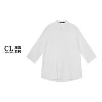 P7II3709#夏季男士棉衬衫时尚中袖潮流百搭休闲上衣