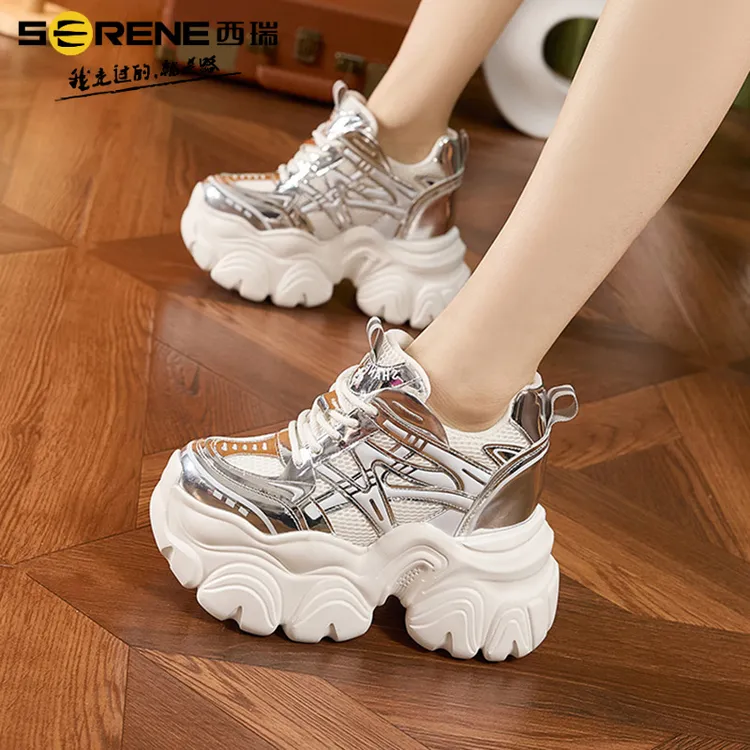 西瑞女鞋网红ins时尚春秋夏季运动鞋百搭透气厚底小白鞋增高厚底