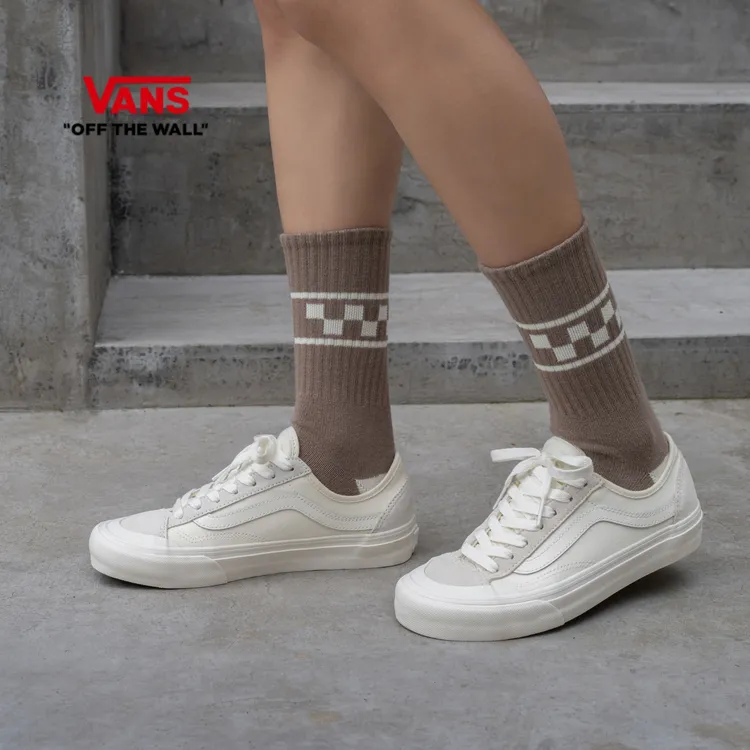 VANS范斯Style 136 DeconVR3白色低帮简约男女板鞋BX9QC5