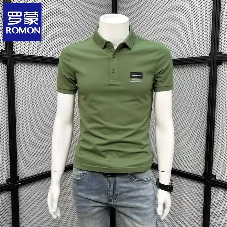 罗蒙POLO衫男短袖t恤夏季2025新款休闲半袖潮流时尚薄款修身上衣T