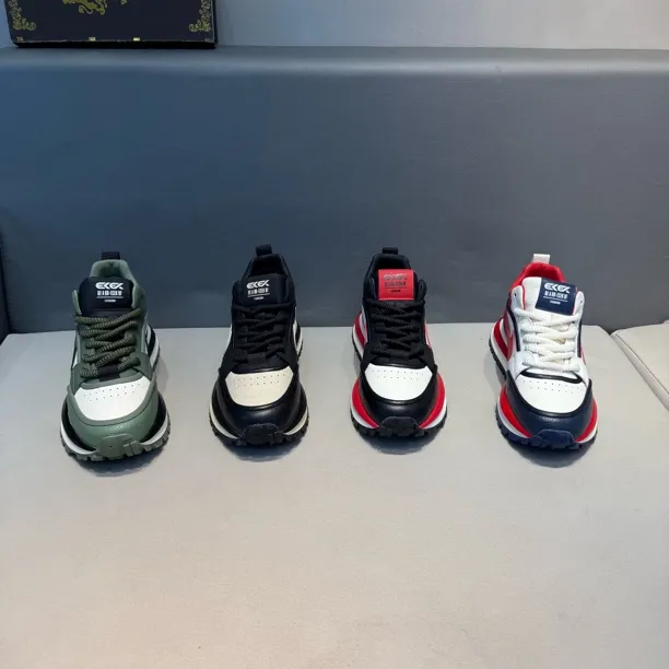 系带防水时尚休闲鞋男鞋高帮鞋男士舒适厚底潮鞋秋季