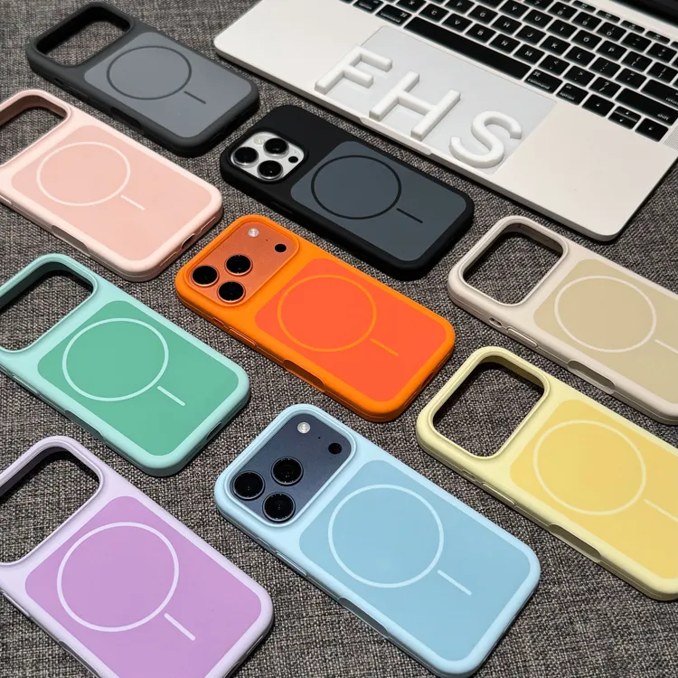 飞虎胜液态硅胶适用苹果17promax磁吸手机壳iPhone16/15大孔14/13