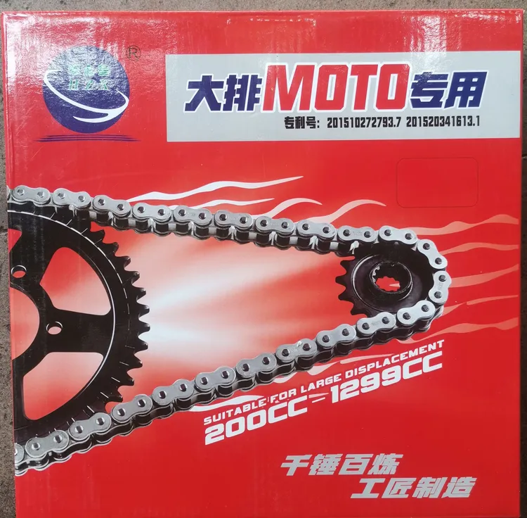 华之星大排量专利技术套链 大小飞轮 超汇油封链 RK xso油封链条 