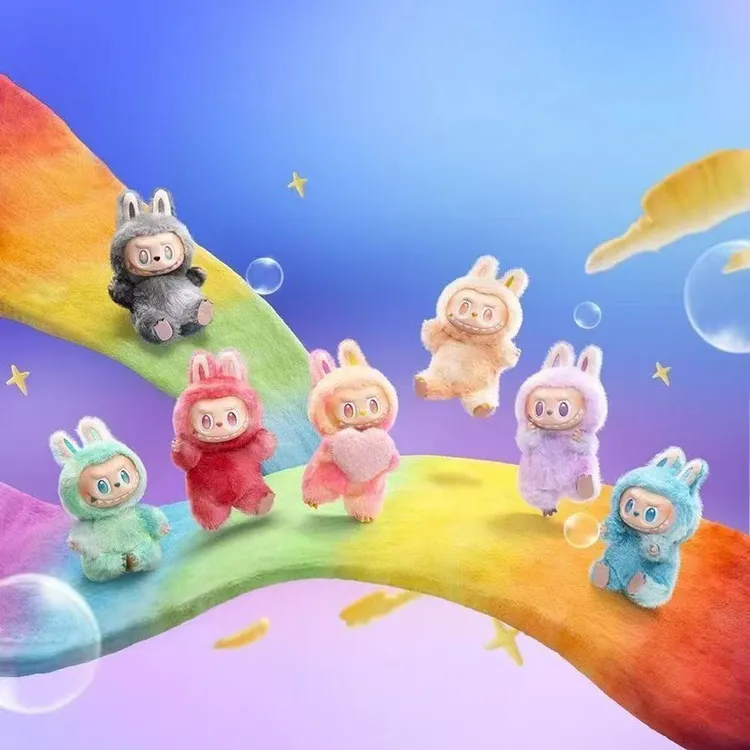 国版潮玩前方高能3代马卡龙3.0搪胶毛绒公仔挂件玩偶