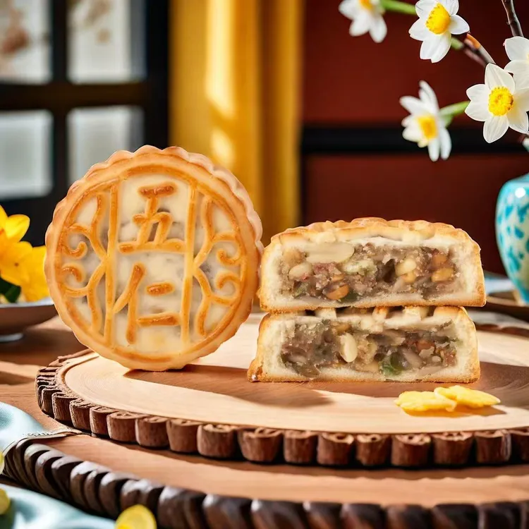 正宗老式五仁月饼广式传统口味中秋糕点新鲜美味80克/块