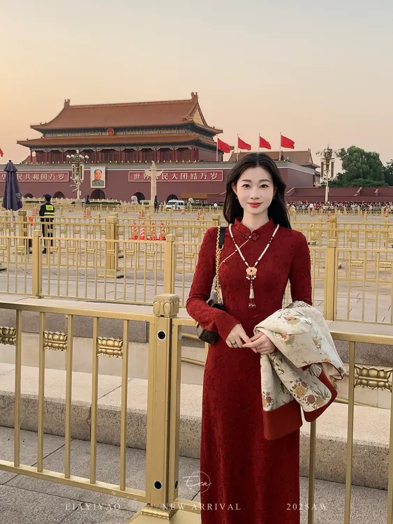 EIA一尧新中式国风【锦绣年华】旗袍复古矜贵秋冬气质清冷连衣裙女