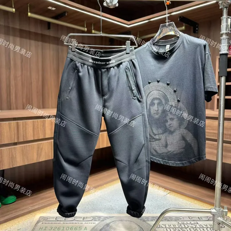 8819早秋新款美式潮流轻奢高级感街头风立体剪裁设计弯刀休闲裤