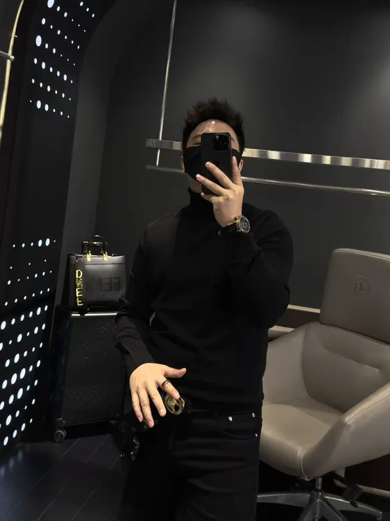 【马哥严选】2025冬季新款潮流时尚羊毛衫男士休闲百搭高领羊毛毛衣