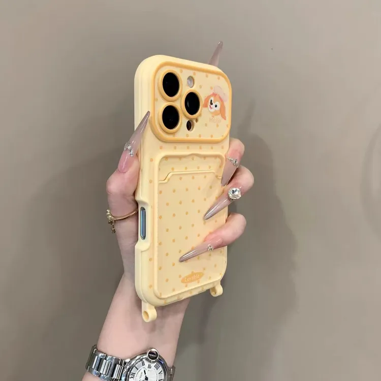 大视窗波点可爱玲娜贝儿卡包适用苹果16promax手机壳iphone15新款
